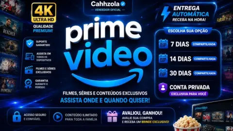 ▶️ Prime Video + BRINDE | Ultra HD 4K | ⚡ ENTREGA AUTOMÁTICA IMEDIATA 🚀