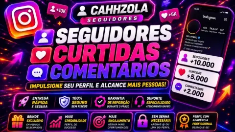 1.000 SEGUIDORES APENAS R$2,79 | SEGUIDORES INSTAGRAM | CURTIDA | ENTREGA RÁPIDA